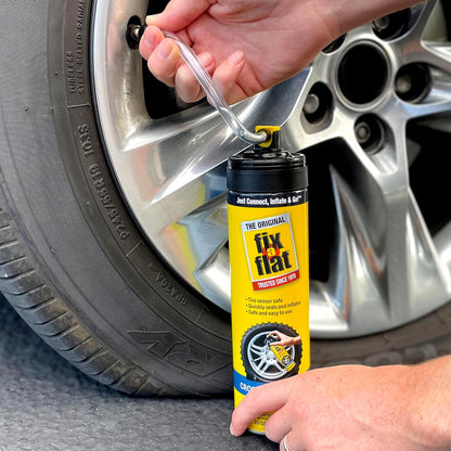 Fix-A-Flat S60420 Aerosol Emergency Flat Tire Repair and Inflator, for Standard Tires, Eco-Friendly Formula, Universal Fit for All Cars, 16 oz. (Pack of 1)