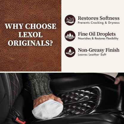 Lexol All Leather Conditioner for Car Seats and Interiors, Couches and Furniture, Shoes and Boots, Bags and Jackets, Baseball Gloves, Horse Saddles, 8oz