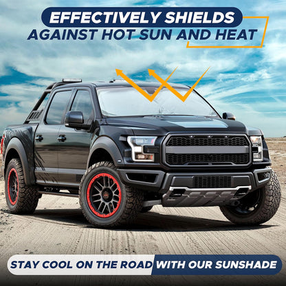 EcoNour Car Windshield Sun Shade | 2025 Upgraded Innovative No-Light-Pass Technology for Maximum Coverage | Foldable Sun Shade Keeps Your Vehicle Cool | Must-Have Car Accessories | Small (59" x 29") - Colors D