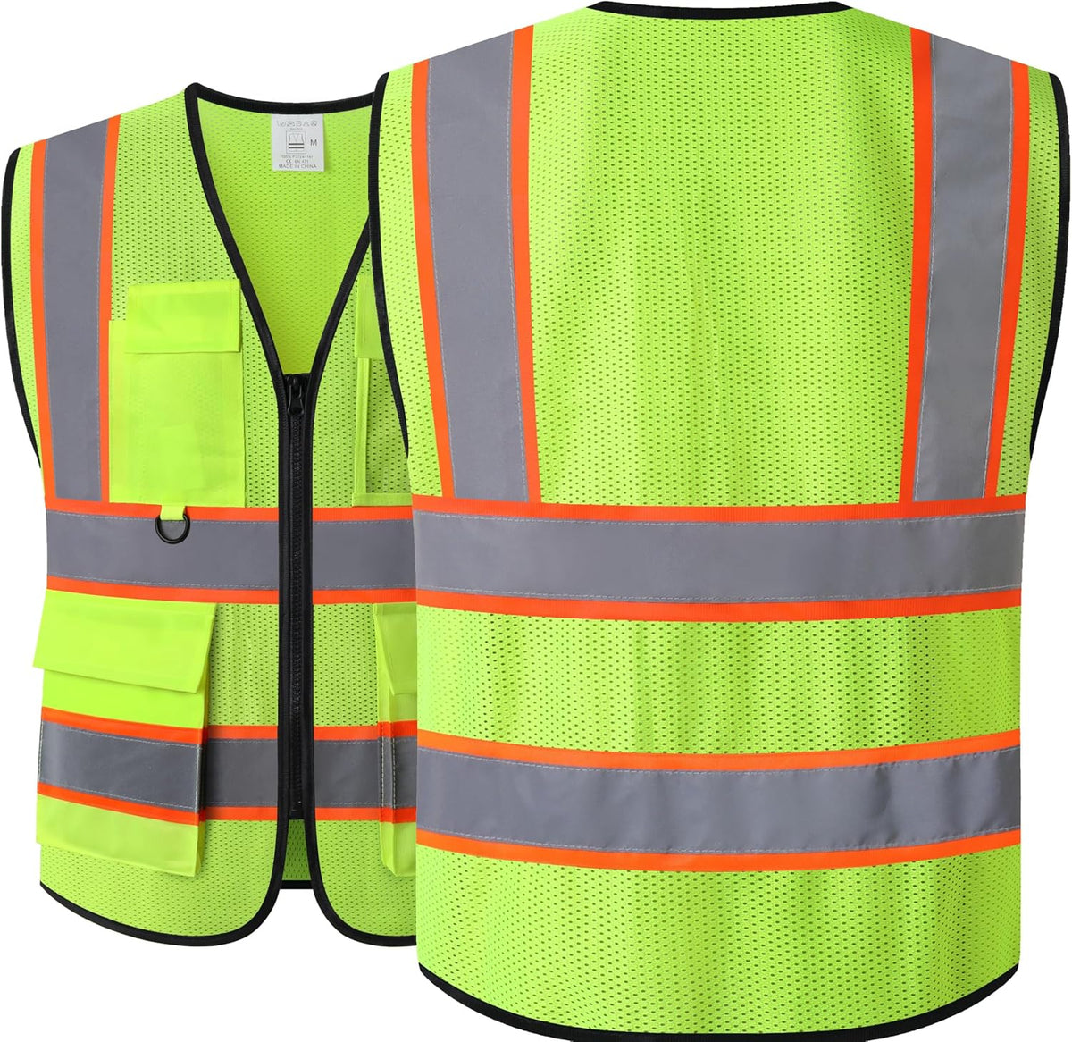 Safety Vest for Men Women Hi Vis Vest with Pockets Mesh High Visibility Vests Meets ANSI/ISEA Standards
