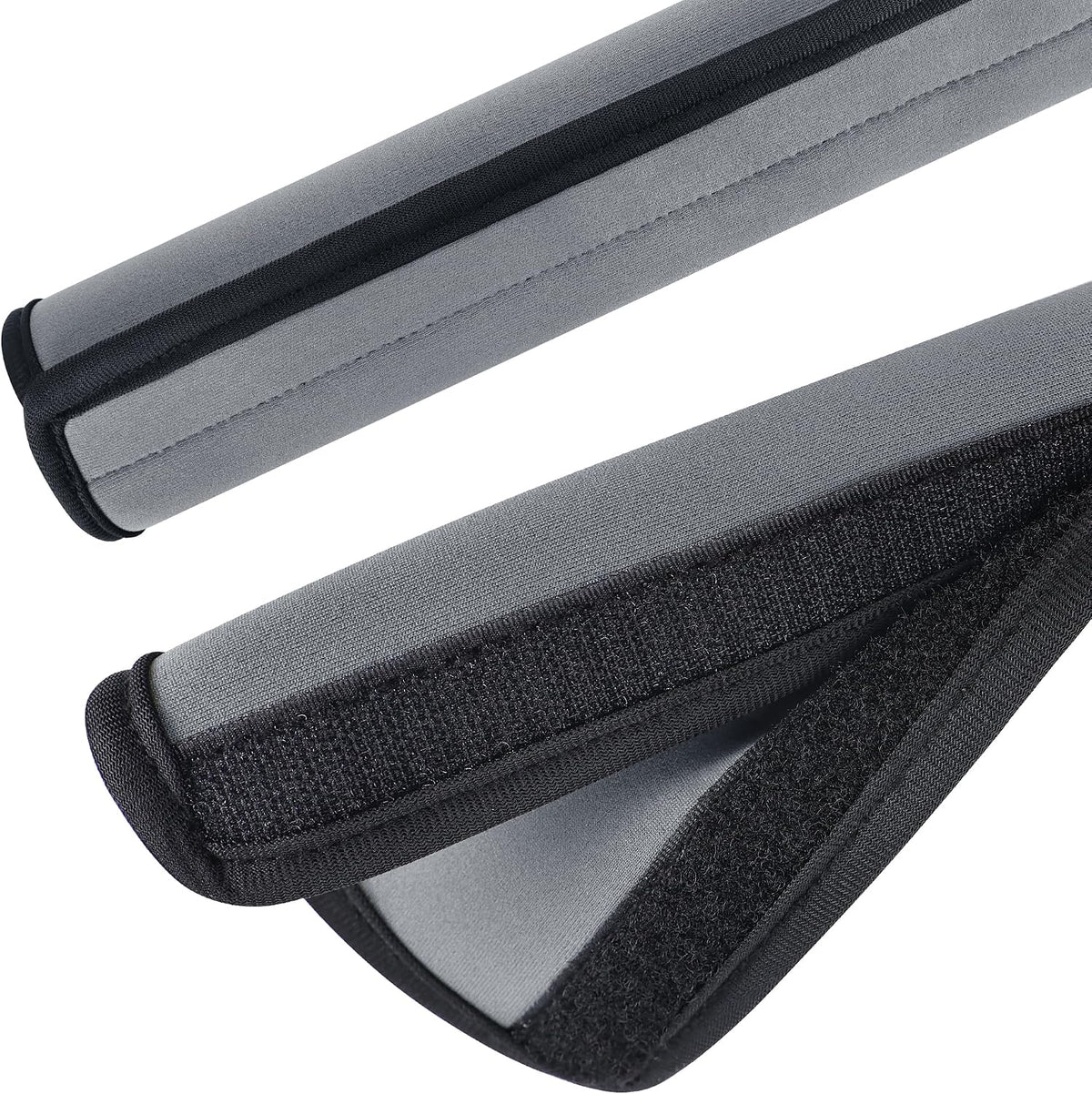 Extra Long Car Seat Belt Cover, 2Pack Waterproof Seatbelt Shoulder Pad for Comfortable Driving, Soft Seatbelt Strap Covers for Adults Kids Women & Men, Machine Washable, Grey