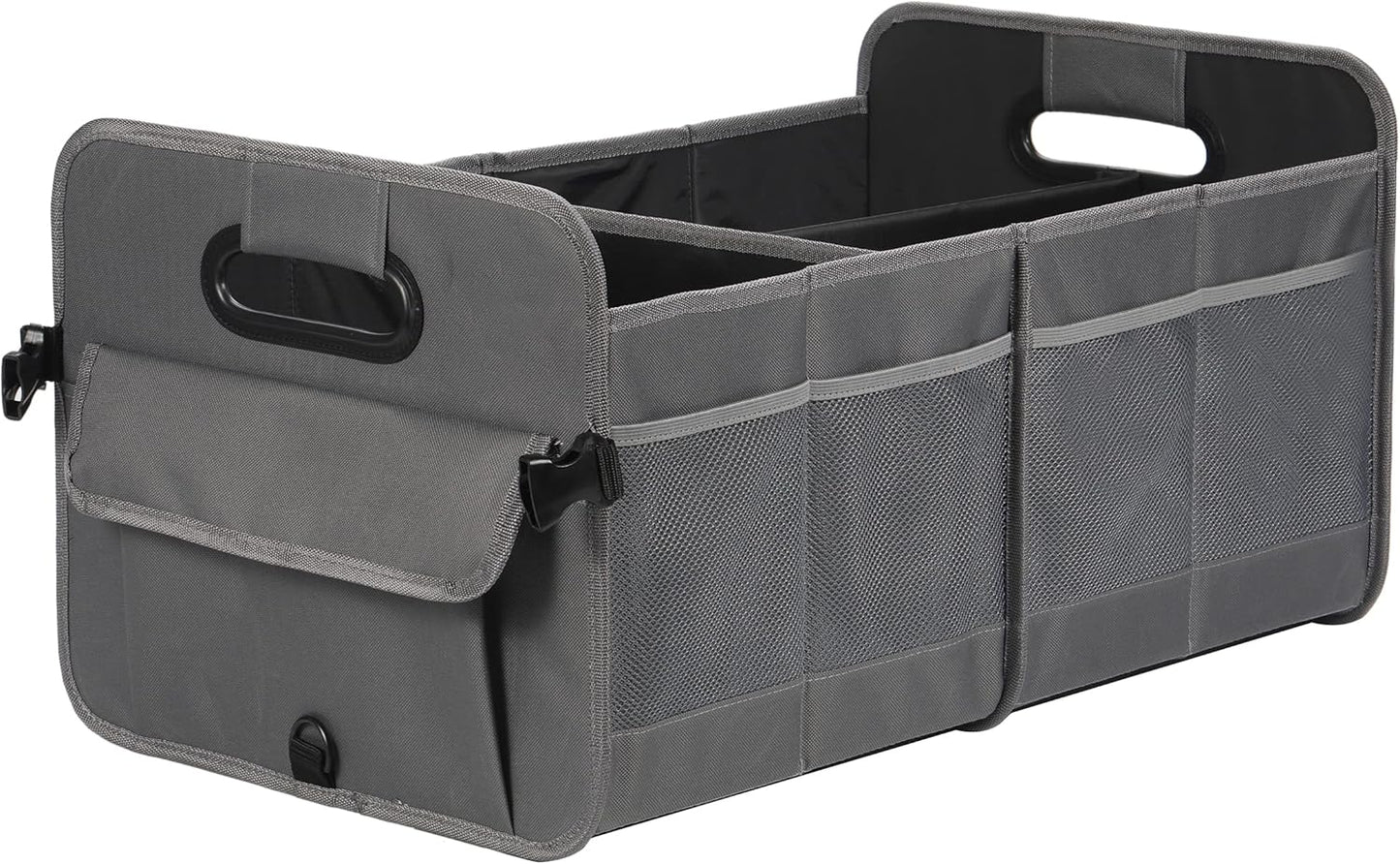 AOKJOY Car Trunk Organizer Car Storage Organizer Collapsible Multi Compartment Car Organizer Adjustable Straps for SUV(Beige)