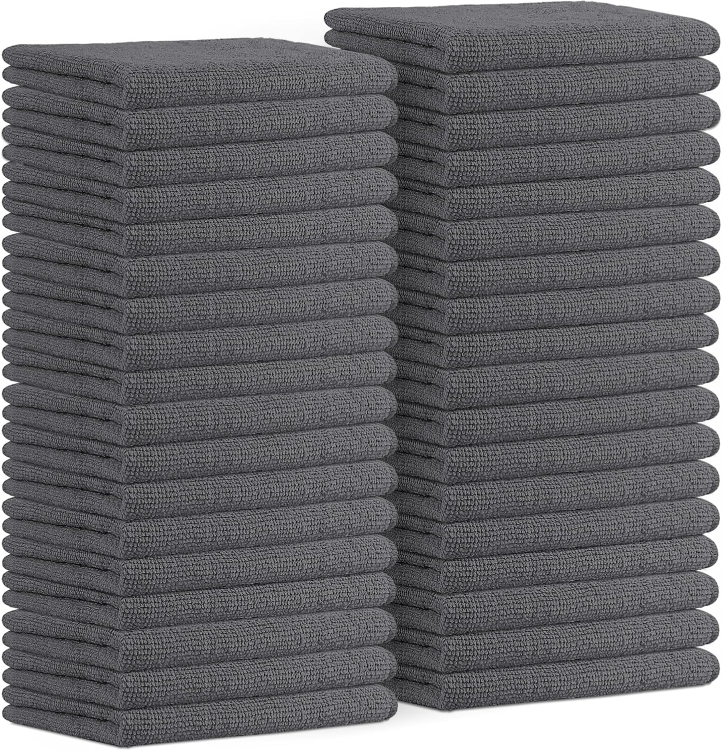 Avalon Towels Microfiber Cleaning Cloths (Value Pack of 36) - Size 16 x 16 Inches, Highly Absorbent Cleaning Rags, Lint Free, Reusable and Washable, Microfiber Towels for Cars