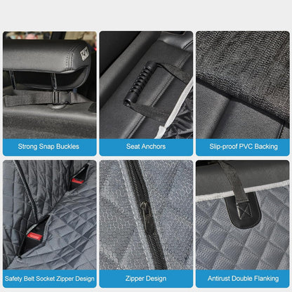 ANOSOSPECIAL Dog Car Seat Cover for Back Seat Cover,Non Stick Fur Rear Seat Protector for Pet,Nonslip Waterproof Durable Universal Fit Interior Backseat Covers for Auto Van SUV