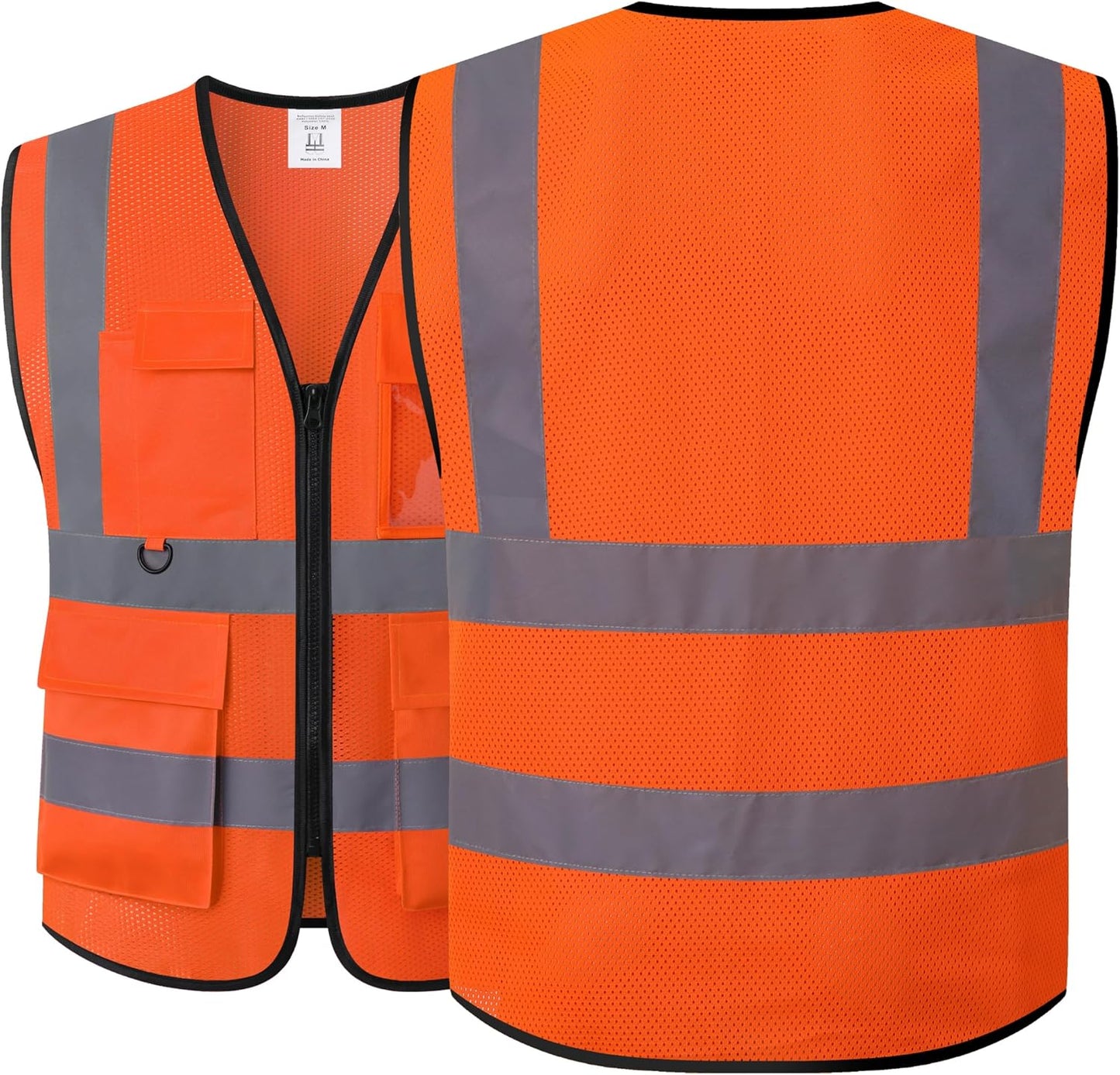 Safety Vest for Men Women Hi Vis Vest with Pockets Mesh High Visibility Vests Meets ANSI/ISEA Standards