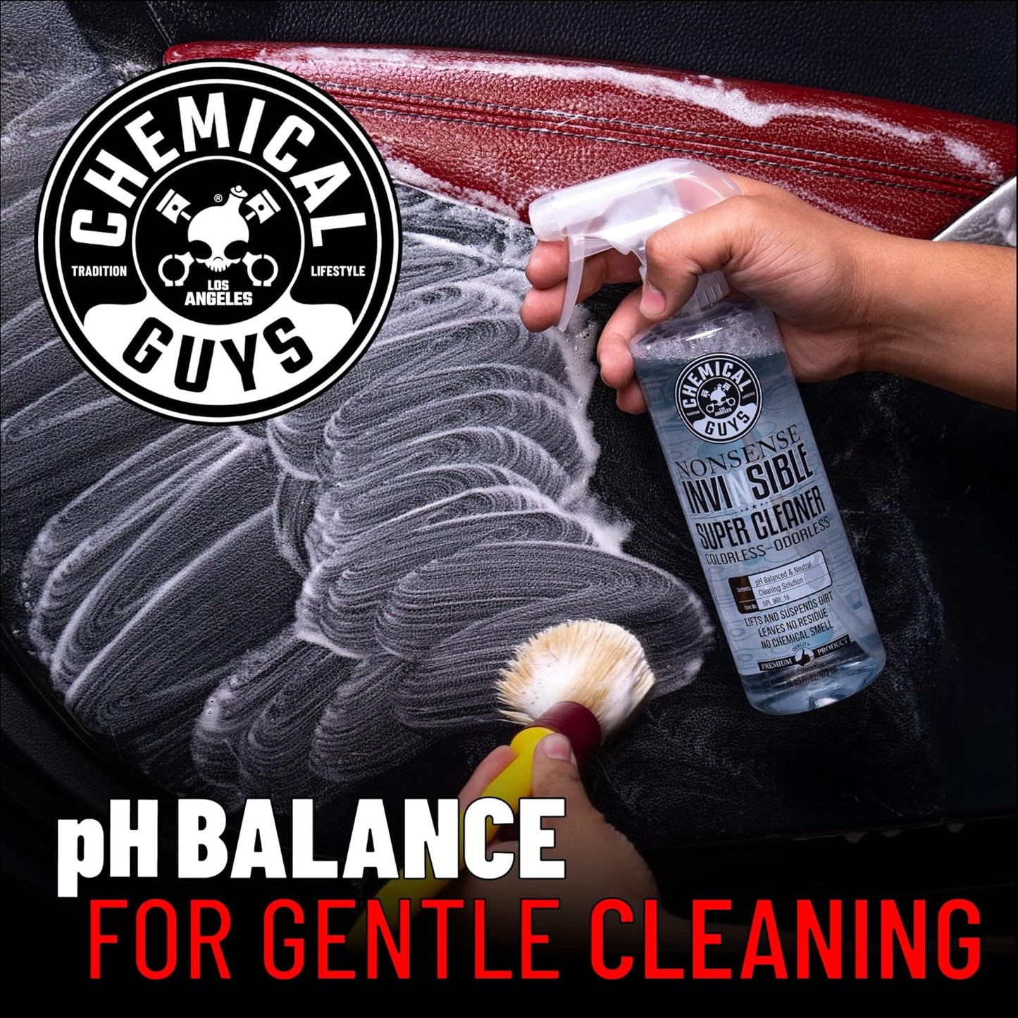 Chemical Guys Nonsense, Odorless Cleaner For Car Interior and Exterior All Purpose Cleaning Spray for Vinyl, Rubber, Plastic, Carpet, Upholstery, and Engine Bays Foaming Deep Cleaning Formula 16 oz