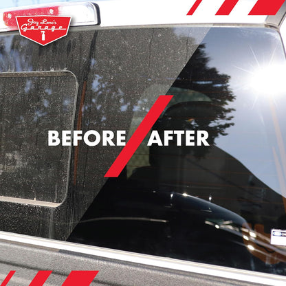 Jay Leno's Garage Glass Cleaner Spray – Streak-Free Auto Glass Cleaner for Cars, Automotive Window Cleaner for Car Windows, Windshields & Mirrors, Tint-Friendly Interior & Exterior Glass – 16 oz