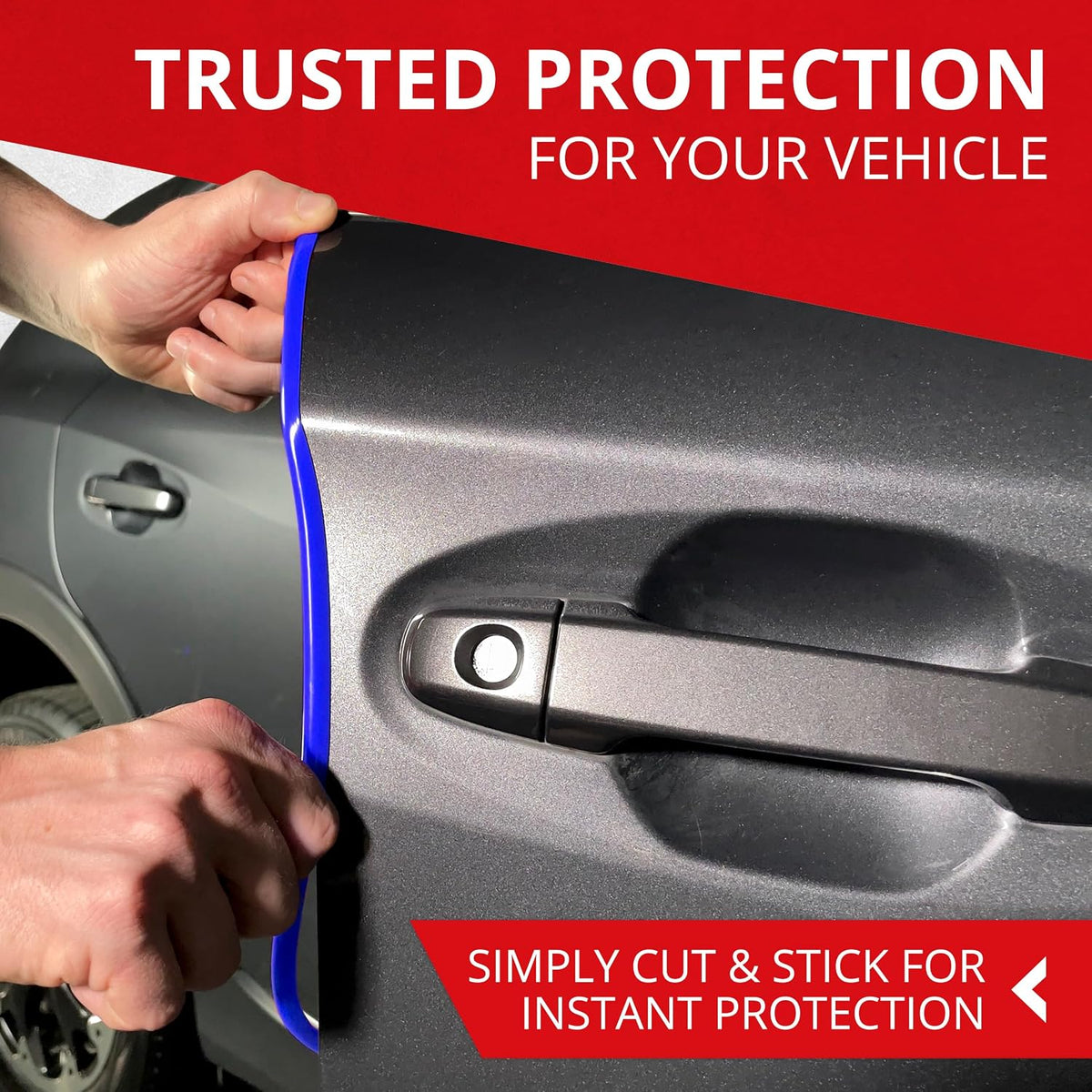 All-Fit Automotive Car Door Edge Protector – Universal DIY Edge Trim to Prevent Scratches & Dings – Flexible Adhesive Molding Trim for Cars, Trucks & SUVs (10 Ft - Black)