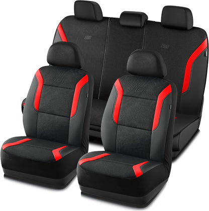Skechers Memory Foam Seat Covers, Air Cool Mesh Thick Car Seat Covers, Car Seat Covers Front Seats Airbag Compatible, Universal Automotive Comfort for Most Cars, Vans, Trucks, SUV,Black