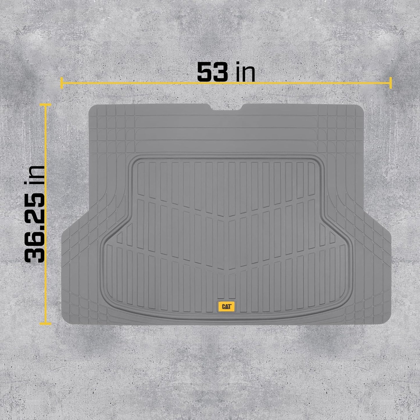 CAT Heavy Duty SUV Black Cargo Liner & Car Trunk Mat - Universal Trimmable All Weather Cargo Mats for Back of SUV - SUV Trunk Mat & Carpet Cover Trunk Liner - Cargo Cover Trunk Cover 53" x 36.25"