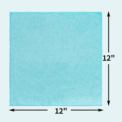 Microfiber Cleaning Cloth, 100 Pack Cleaning Rags Microfiber Towel Bulk Absorbent Lint-Free Wash Cloths, All-Purpose Shop Towels for Cars, Automotive, Garage, Home & Kitchen 11.5"*11.5"