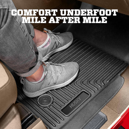 Husky Liners Weatherbeater Floor Mats | Fits 2009-2013 Honda Fit | Front & 2nd Row, 3-pc Black - 98491