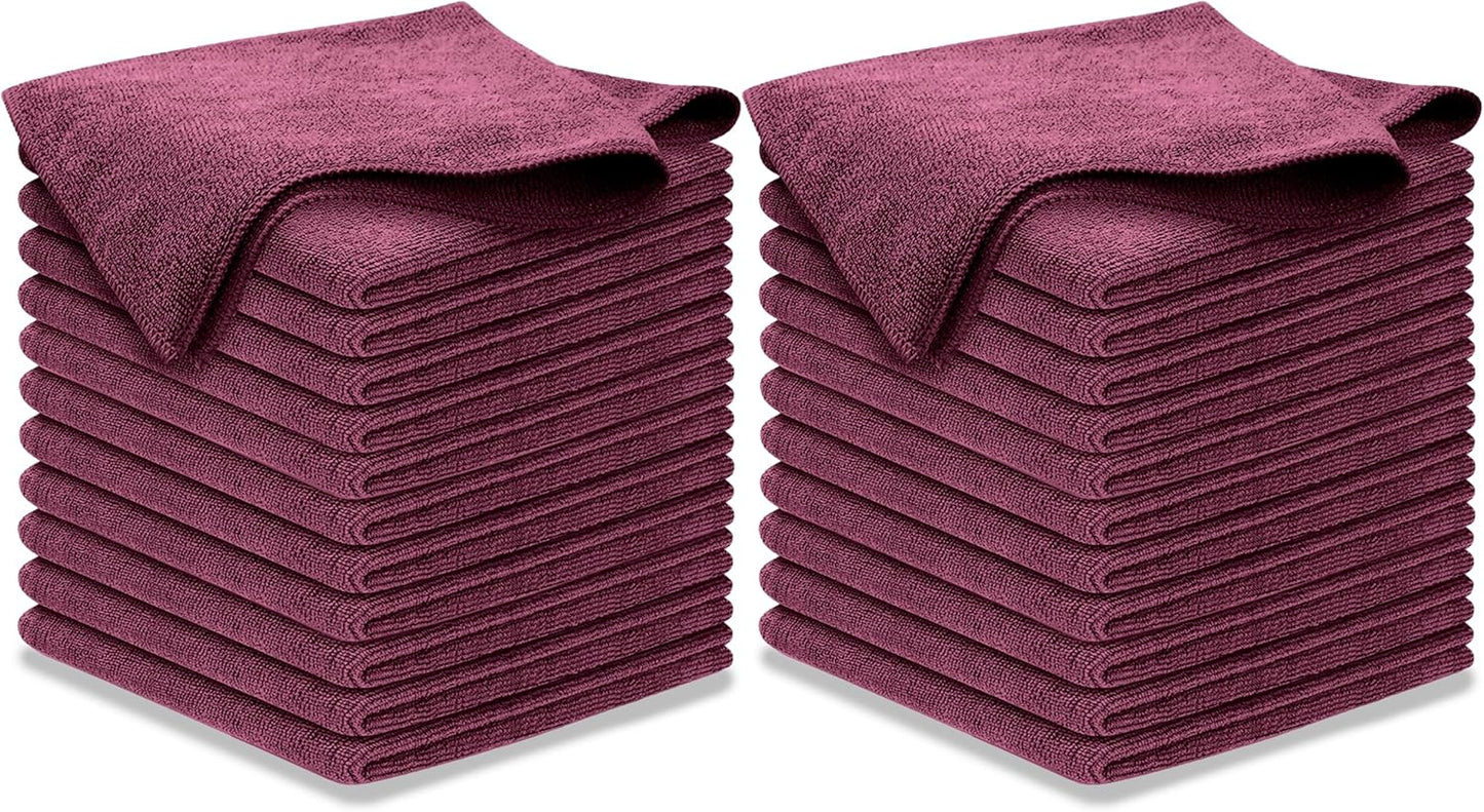 USANOOKS Premium 300GSM Microfiber Cleaning Cloth - 12.5"x12.5" High Performance - 1200 Washes, Ultra Absorbent Microfiber Towels for Cars Undercarriage, Rims & Engine Bay Cleaning - Microfiber Cloth