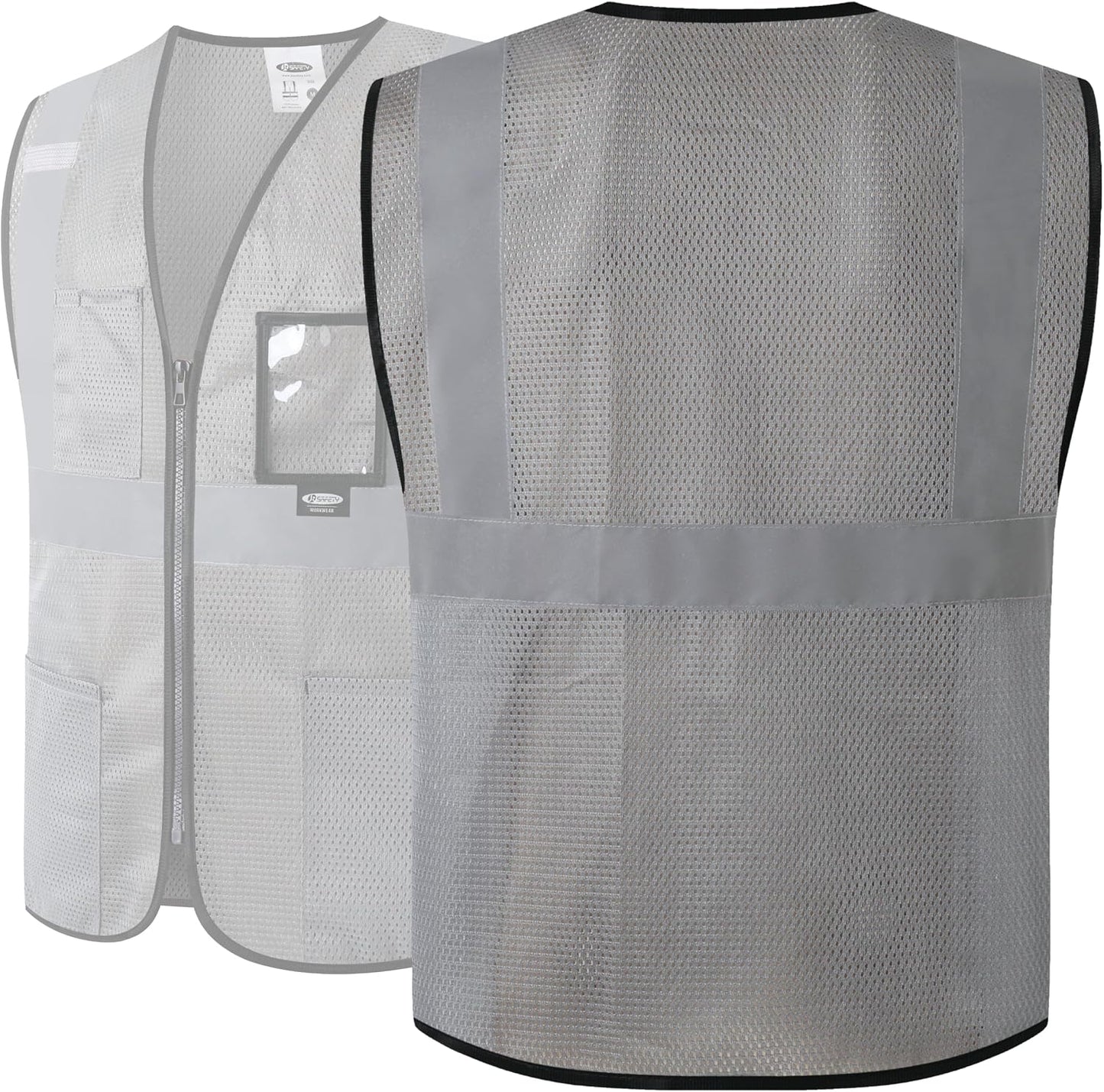 JKSafety Safety Vest for men women Hi Vis Vest with Pockets and Zipper High Visibility Meet ANSI Standard（BX310