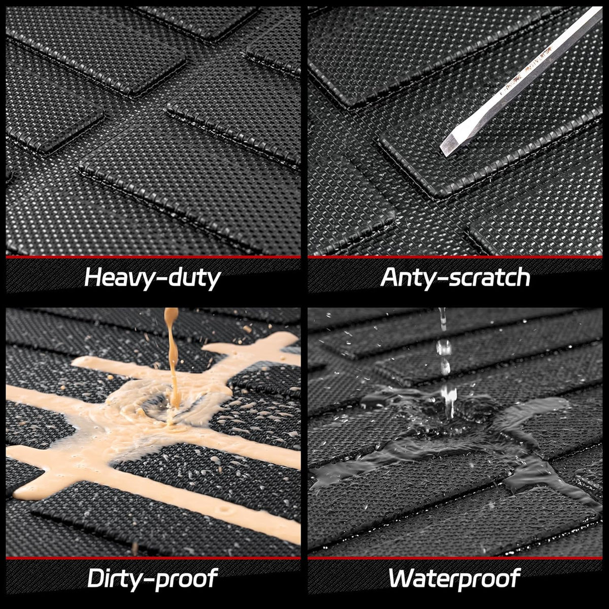 Cargo Liner Compatible with 2015-2024 Ford Edge Cargo Mat，All Weather Protection Trunk Liner Rear Trunk mat，Black