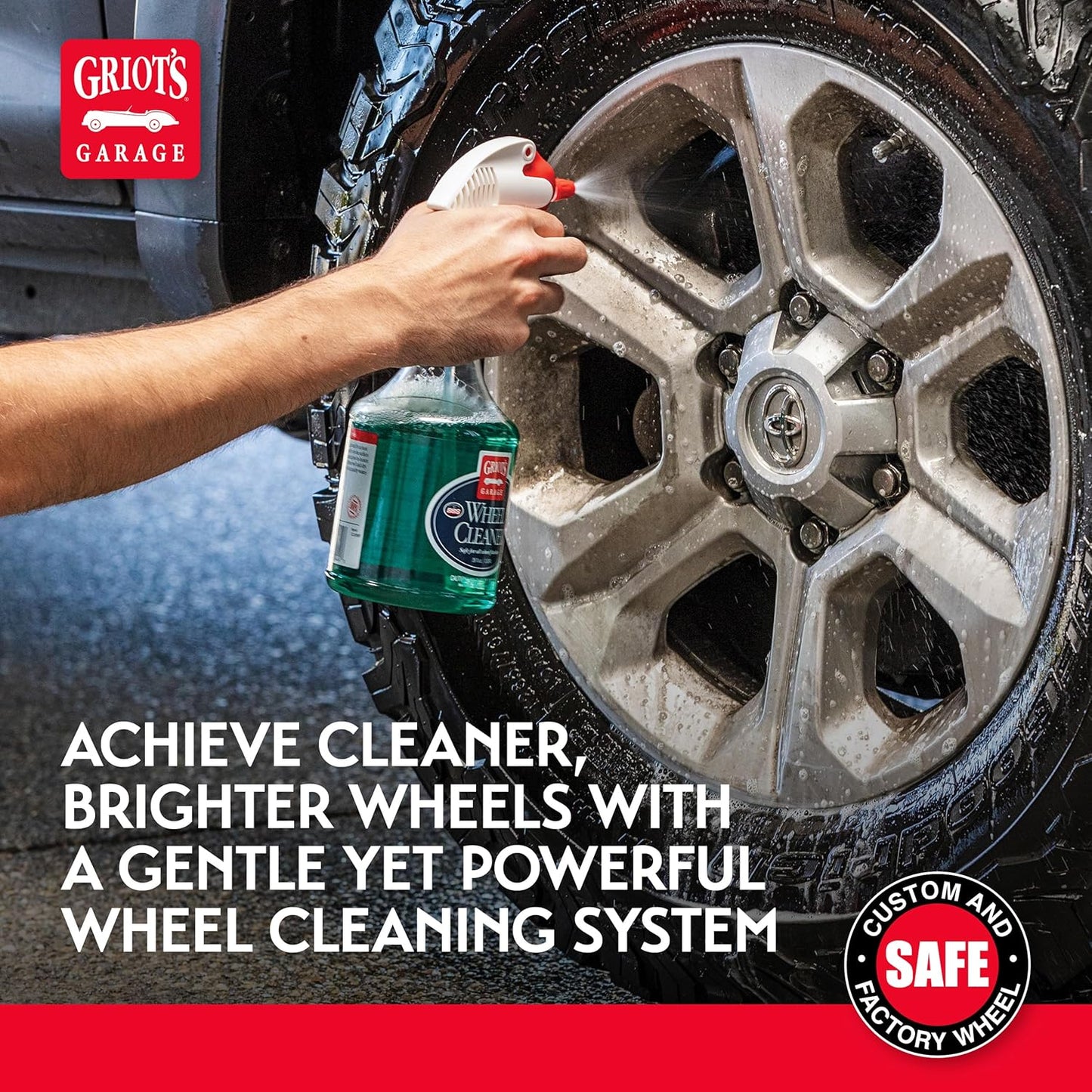 Griot's Garage Wheel Cleaning Kit, Includes Wheel Cleaner, Long-Reach Scrubbing Wheel Brush, and Two Mitts, 11224