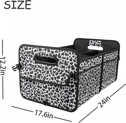 AOKJOY Car Trunk Organizer Car Storage Organizer Collapsible Multi Compartment Car Organizer Adjustable Straps for SUV(Beige)