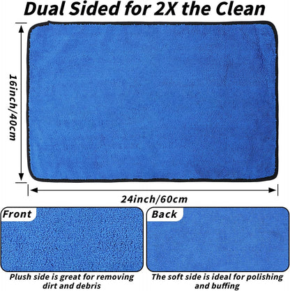 6PCS Microfiber Towels for Cars 36x25 Inch Microfiber Cleaning Cloths Bulk Soft Car Detailng Towel Cloths 450 GSM Detailing Buffing Quick Drying Towel Polishing Waxing Auto Detailing Towel Cloth