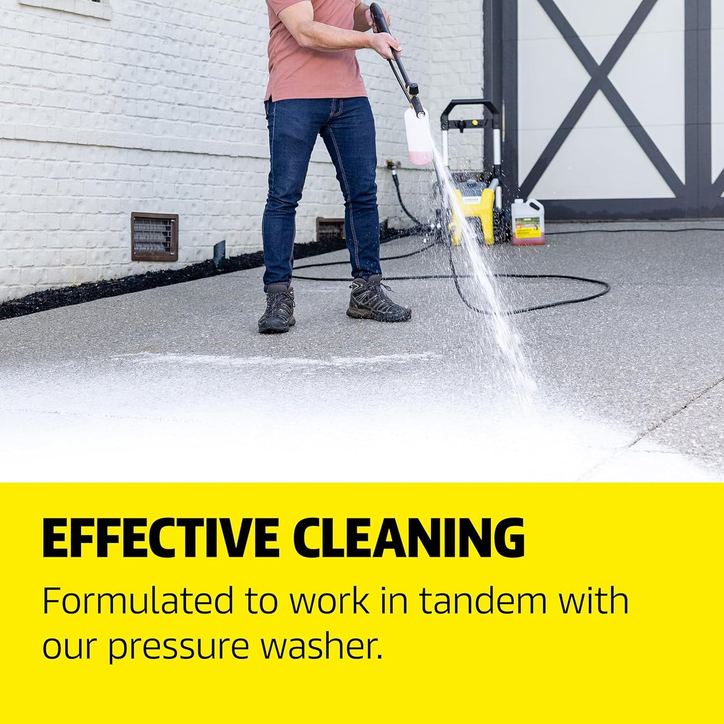 KÄRCHER Vehicle Wash and Wax, Pressure Washer Detergent, Cleans Cars, Bikes, Trucks, Boats and More, Highly Concentrated, Makes up to 40 gal of Cleaner