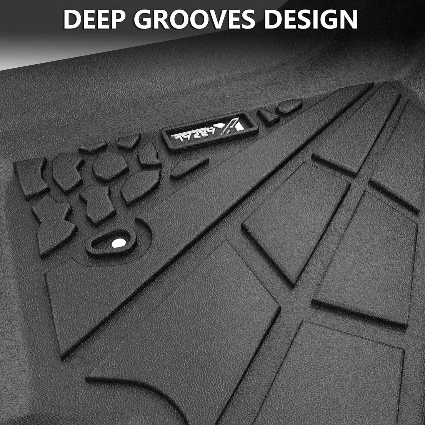 KARPAL Floor Mats for 2007-2013 Chevy Silverado & GMC Sierra 1500 Crew Cab / 2007-2014 2500/3500 HD(Footwell Coverage), All-Weather TPE Custom Fit Floor Liners Car Accessories