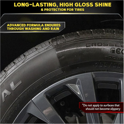 Meguiar’s Endurance Tire Gel - Tire Shine Gel, Premium Car Tire Shine For A Lasting Glossy Finish; Apply To Tires Cars, Trucks & Suvs To Keep Tires Looking Deep Black And Clean -16 Oz