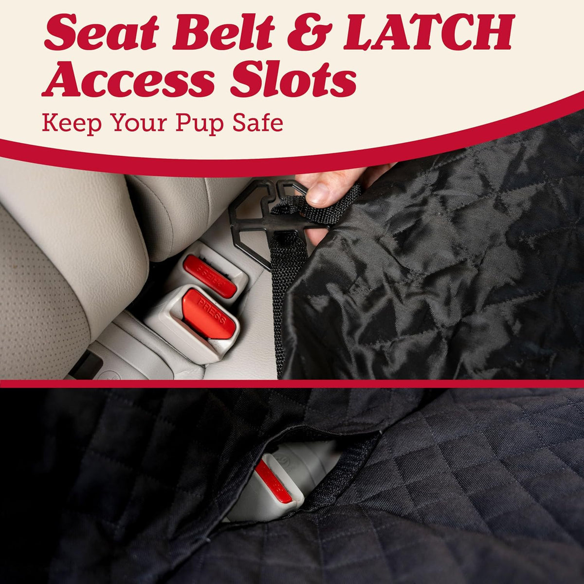 Lusso Gear Dog Car Seat Cover - Waterproof Non-Slip Car Back Seat Protector - Rear Car Seat Cover for Dogs - Universal Fit for Sedans Trucks SUVs - Scratchproof Backseat Car Cover - Machine Washable