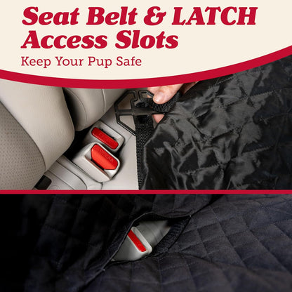 Lusso Gear Dog Car Seat Cover - Waterproof Non-Slip Car Back Seat Protector - Rear Car Seat Cover for Dogs - Universal Fit for Sedans Trucks SUVs - Scratchproof Backseat Car Cover - Machine Washable