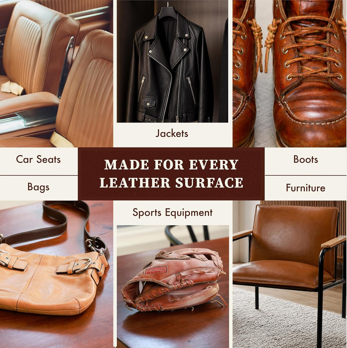 Lexol All Leather Cleaner, Naturally Derived Leather Care Cleaner with Aloe Vera, Great for Car Interiors, Boots, Furniture, Bags, Jackets and More, 16.9 fl oz