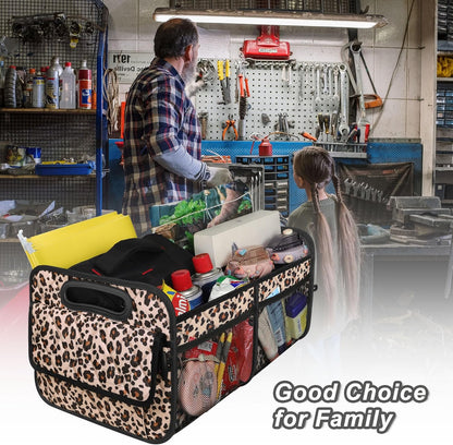 Deosk Car Trunk Organizer for SUV, Car Organizers and Storage with Reinforced Handles, Car Accessories for Women/Men 50LWaterproof Polyester Trunk Organizer, Black