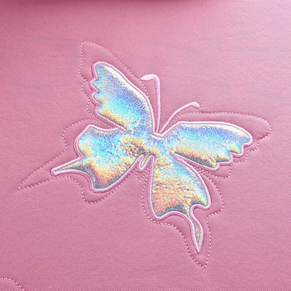 Flying Banner Butterfly car seat Covers ful Set Fashion Universal Lady Woman Female Rear Bench Split Colorized (Pink, 2 Fronts - Lace)