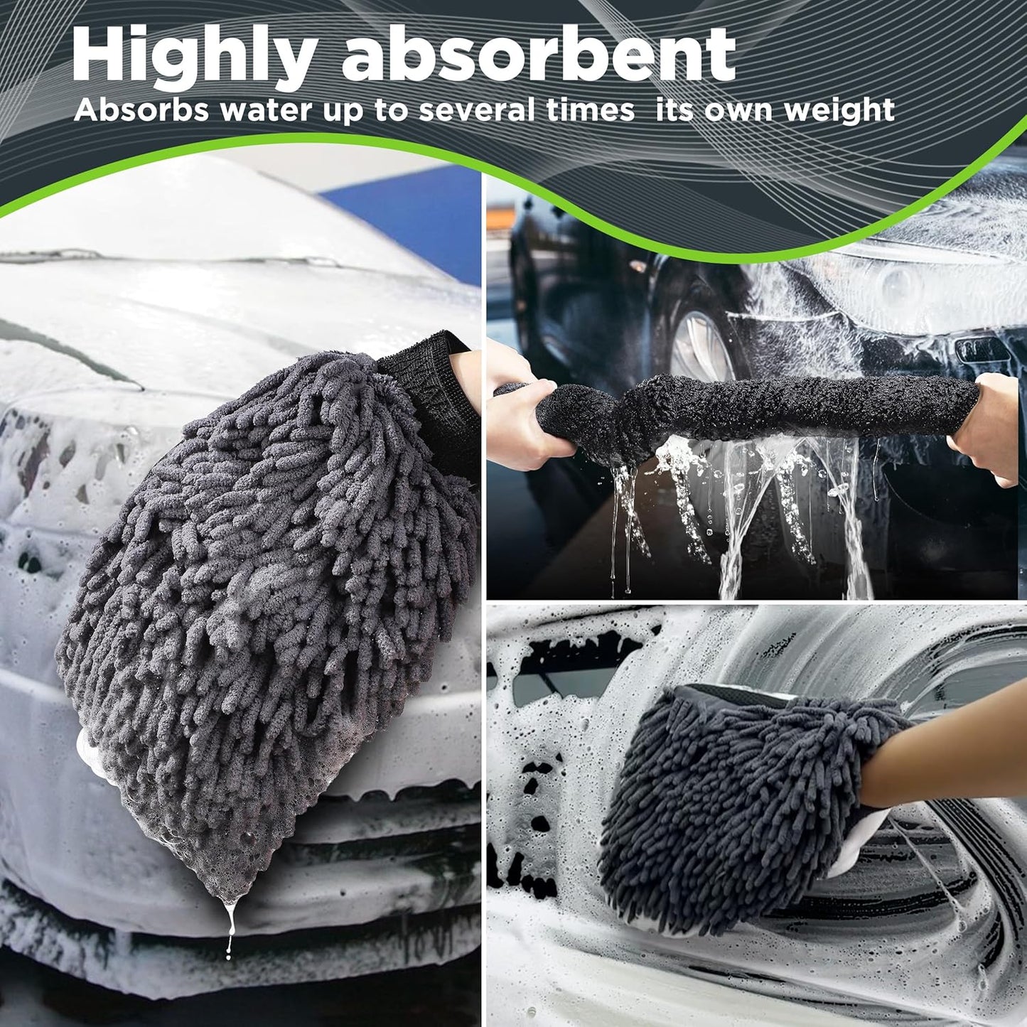 PWACCS Pressure Washer Foam Gun with Dual Connector Accessory, Short Power Washer Gun Foam Cannon and Double Tip Attachment Car Wash Kit, 1/4" Quick Connector, M22 Male Inlet, 4000 PSI, 1.5 Liter