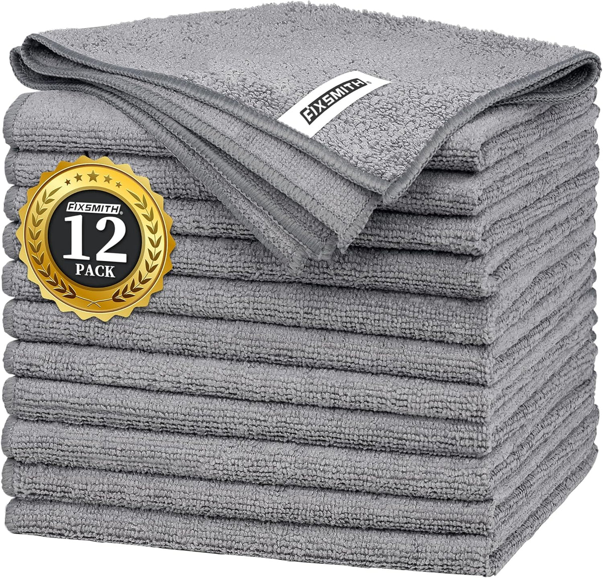 FIXSMITH Microfiber Cleaning Cloth - Pack of 50, Microfiber Towels for Cars 16 x 12 in, Highly Absorbent Cleaning Rags, Lint-Free, Streak-Free Cleaning Cloths for Car Kitchen Home Office