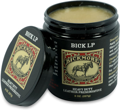 Leather Conditioner, Scratch Repair | Bickmore Bick LP 4oz - Heavy Duty LP Leather Preservative | Leather Protector, Softener and Restorer Balm for Dry, Cracked, and Scratched Leather | Made in USA