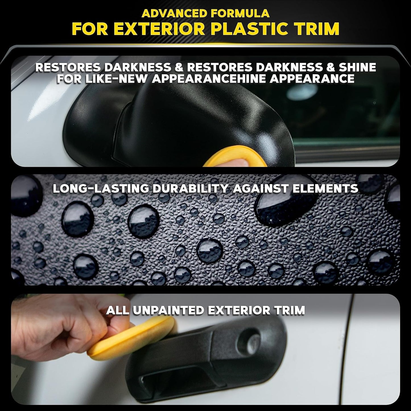 Meguiar's Hybrid Ceramic Trim Restorer, Car Trim Restorer For Diy Drivers And Detailers, Restores & Protects Faded Exterior Plastic, Vinyl & Rubber On Cars, Suvs & Trucks