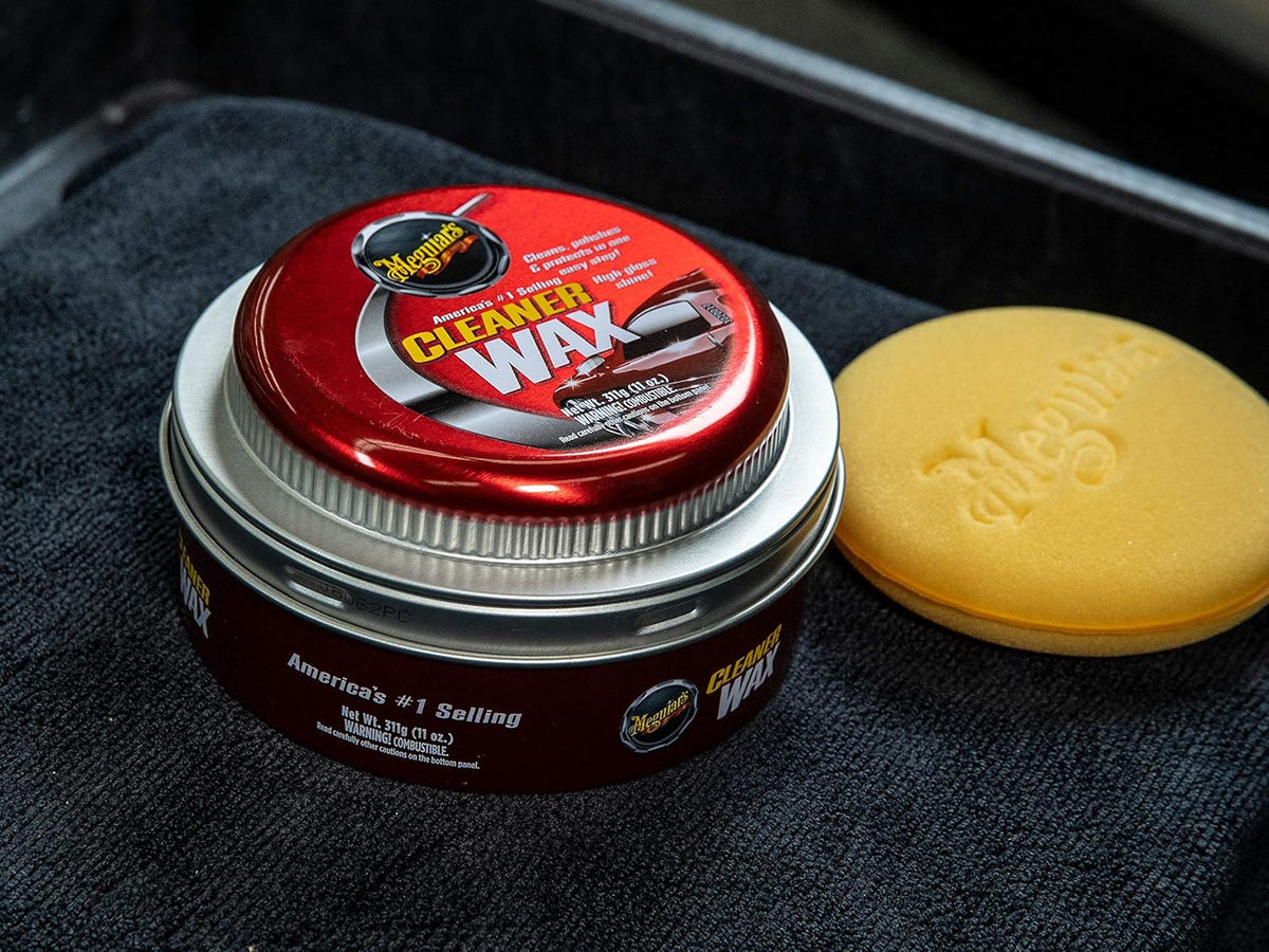 Meguiar's Cleaner Wax, Easy-to-Use Paste Wax that Removes Light Defects, Protects Single Stage Paint/Clear Coat, and Leaves a Glossy Shine in One Step, 11 Oz
