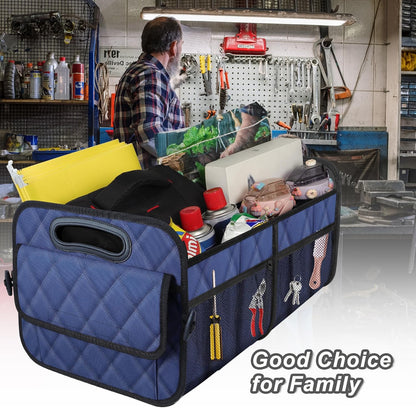 Deosk Car Trunk Organizer for SUV, Car Organizers and Storage with Reinforced Handles, Car Accessories for Women/Men 50LWaterproof Polyester Trunk Organizer, Black