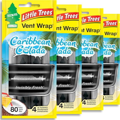 LITTLE TREES Car Air Freshener | Vent Wrap Provides Long Lasting Scent, Invisibly Fresh | New Car Scent, 16 Air Fresheners