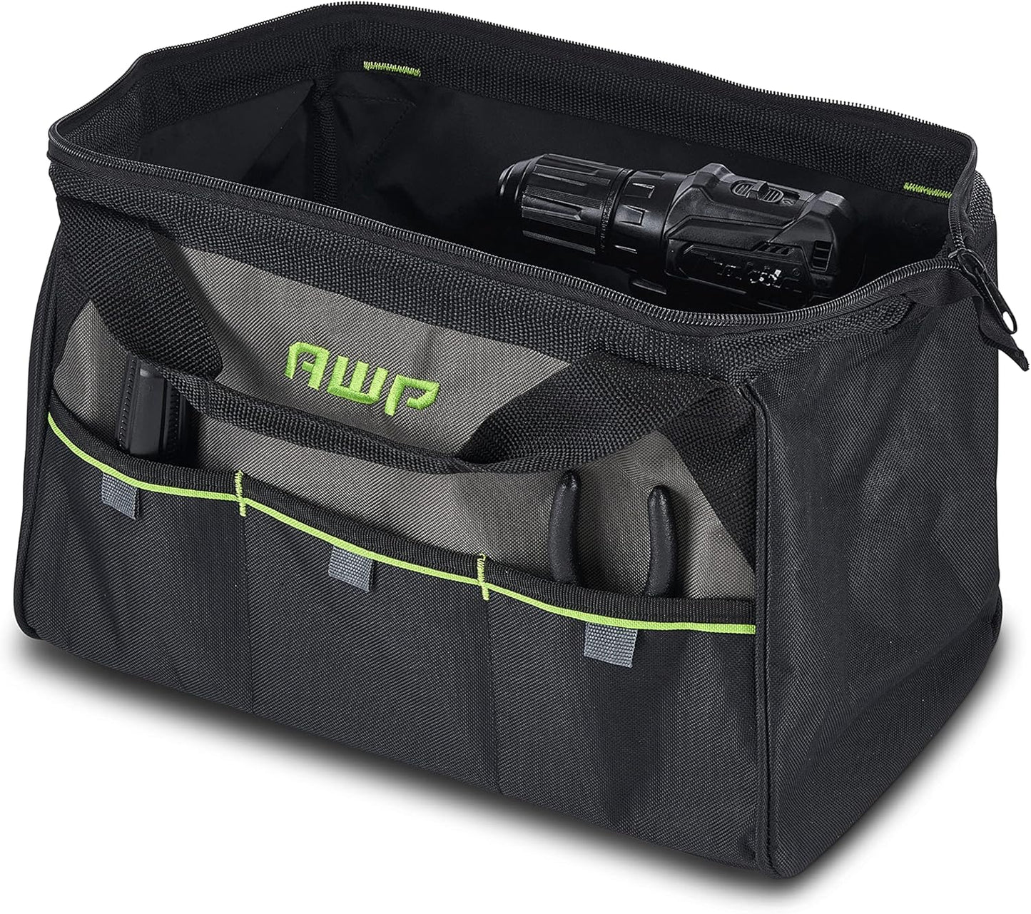 AWP Tool Bags, Premium Tool Bag, Black, Durable Tool Tote, for Professionals and Contractors