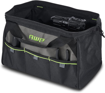 AWP Tool Bags, Premium Tool Bag, Black, Durable Tool Tote, for Professionals and Contractors