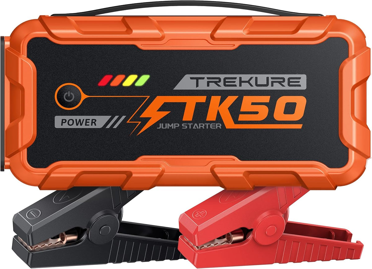 TREKURE Car Battery Jump Starter 8000A 26800mAh, Portable Car Jump Starter for All Gas and 12L Diesel Engines, Power Bank & Battery Jumper, Portable Jump Box Car Battery with Fast Charge, LED Light