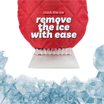 SCRUBIT Ice Scraper with Glove - Car Windshield Scraper for Ice and Snow w/Fleece Mitt - Quickly Scrape and Remove Snow While Staying Warm - Waterproof & Windproof - Car Scraper Snow Brush (Black)
