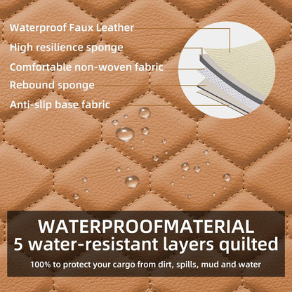 Elantrip 2PCs Front Car Seat Covers Leather Water Proof Seat Protector Universal fit for Most Cars SUVs and Trucks Black