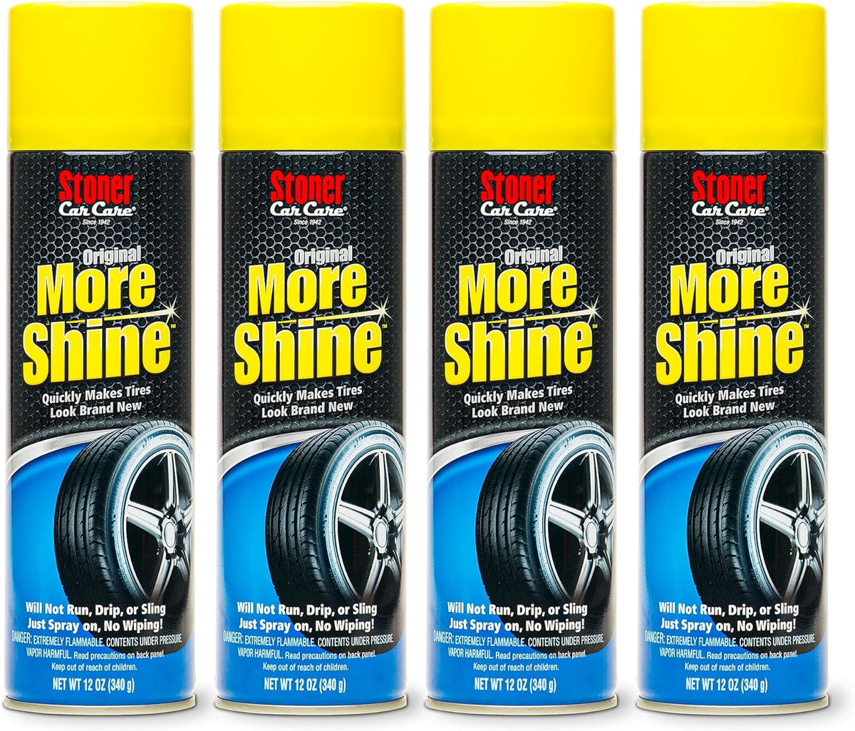 Stoner Car Care 91044-2PK Original More Shine Tire Shine Spray – Tire Dressing Restores Deep Matte Black Finish with Long-Lasting Rain-Resistant Protection, Dry-to-Touch – 12 oz (Pack of 2)