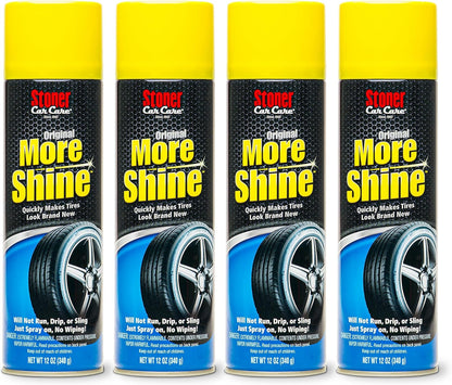 Stoner Car Care 91044-2PK Original More Shine Tire Shine Spray – Tire Dressing Restores Deep Matte Black Finish with Long-Lasting Rain-Resistant Protection, Dry-to-Touch – 12 oz (Pack of 2)