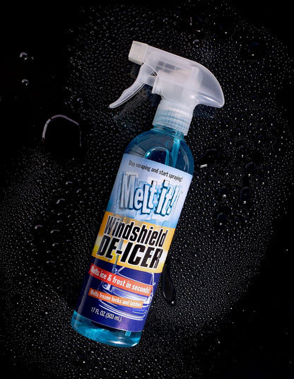 E·Z·R Windshield De-Icer. Melt it! Instantly Melts Ice & Winter Frost For Car Windshields, Windows, Mirrors, Key Locks, & Latches, Snow Melting Defrost Liquid For Car Window Cleaner, 17 Fl Oz, 2-Pack