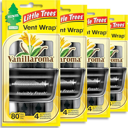LITTLE TREES Car Air Freshener | Vent Wrap Provides Long Lasting Scent, Invisibly Fresh | New Car Scent, 16 Air Fresheners