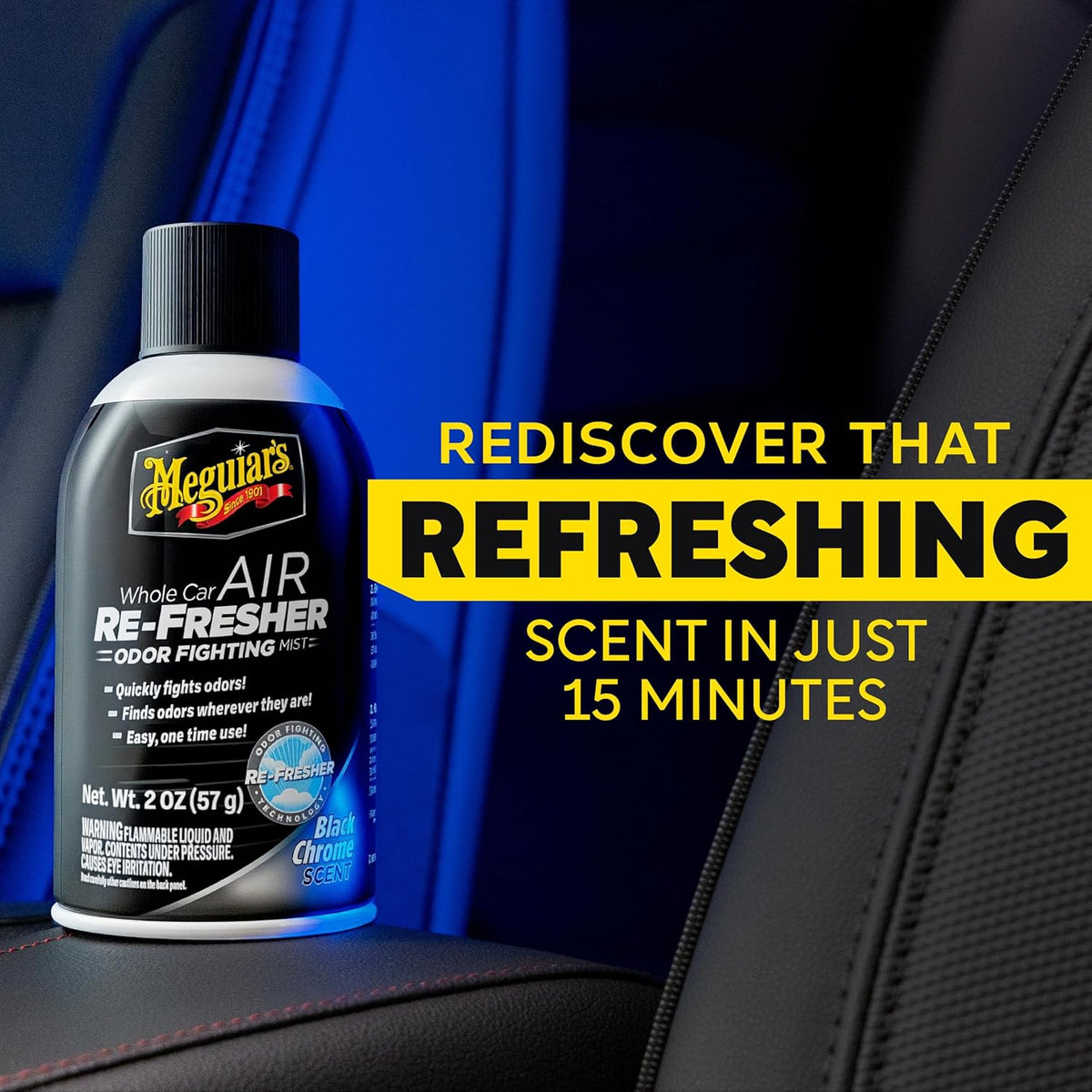 Meguiar’s Whole Car Air Refresher Odor Eliminator, Summer Breeze, 2 Oz— Car Air Freshener For Commuters, Detailers; Mist Refreshes Cabin For Sedan, Suv, Truck, Van