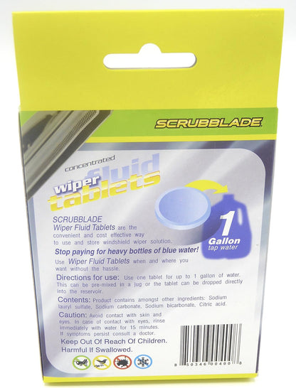 Scrubblade Windshield Wiper Fluid Tablets, Instant Car Windshield Cleaner, Window Glass Cleaner, 5-Pack