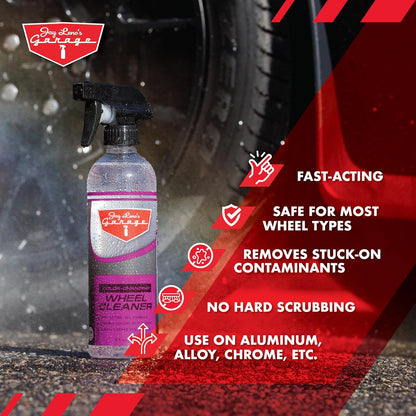 Jay Leno's Garage Wheel Cleaner Spray – Brake Cleaner and Heavy Duty Brake Dust Remover that Works as a Rim Cleaner, Leaving Wheels, Rims, Brake Pads & Rotors Spotless for a Showroom-Quality Finish
