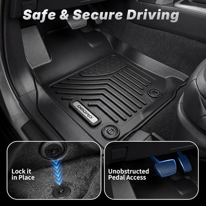OEDRO Cargo Trunk Liner Fit for 2010-2017 Chevrolet Equinox L/LS/LT/LTZ/Premier& 10-17 GMC Terrain SL/SLE/SLT/Denali, All Weather Custom Fit Anti-Slip Cargo Mat, Black